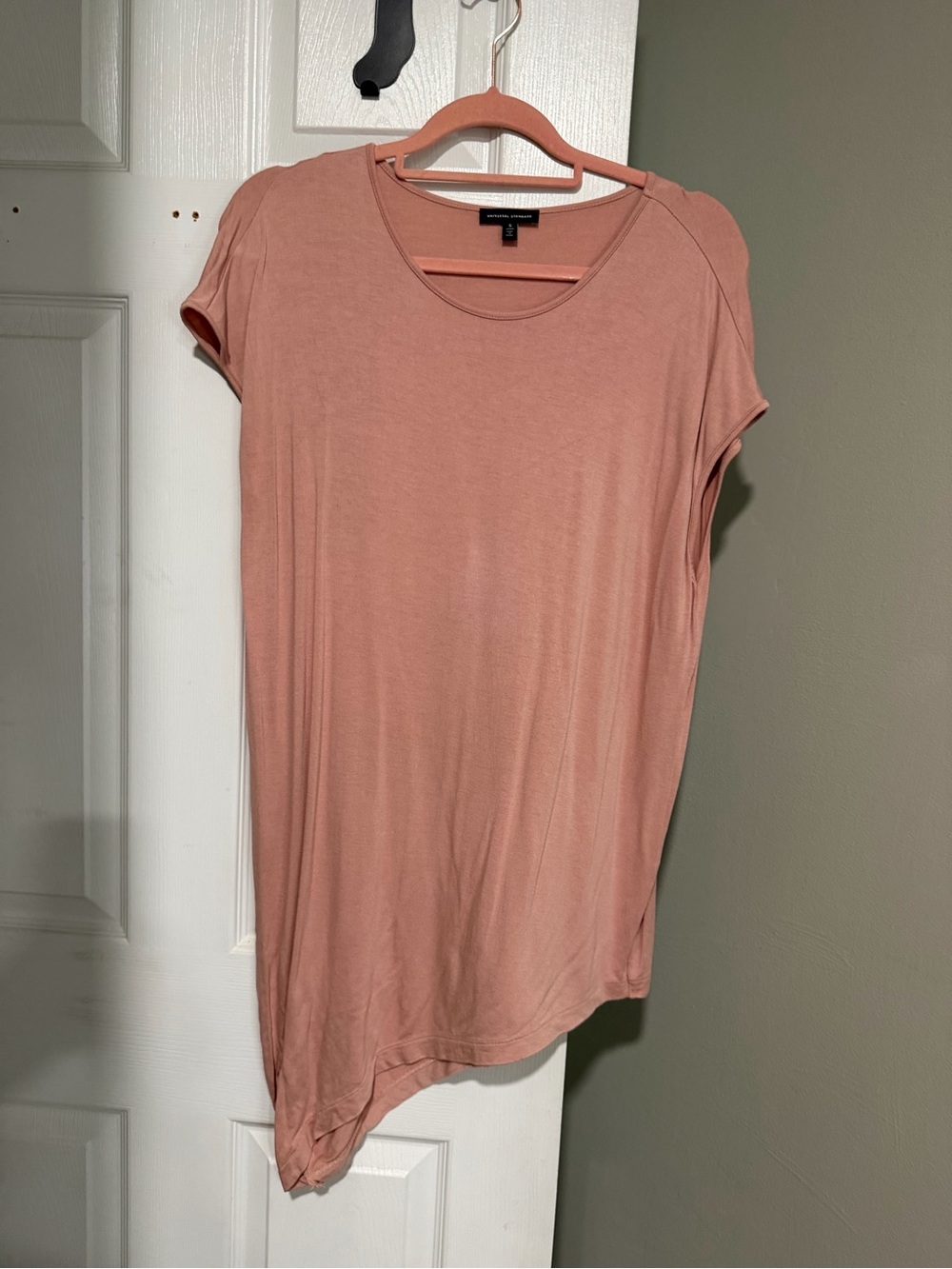 Universal Standard Dusty Rose Genevette Short Sleeve Asymmetrical Tunic